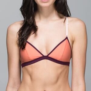 Lululemon Water: Surf To Sand Triangle Top Plum Peach Plum Butter Pink Aquelu